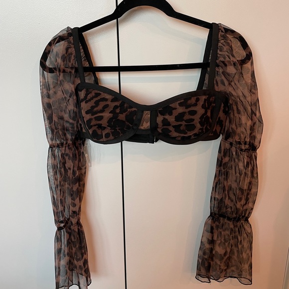 Fashion Nova Leapord Print Crop Top Bralette - Picture 3 of 4